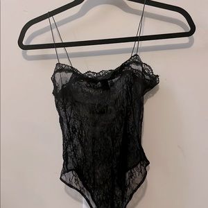 Black Full Lace Bodysuit Teddy